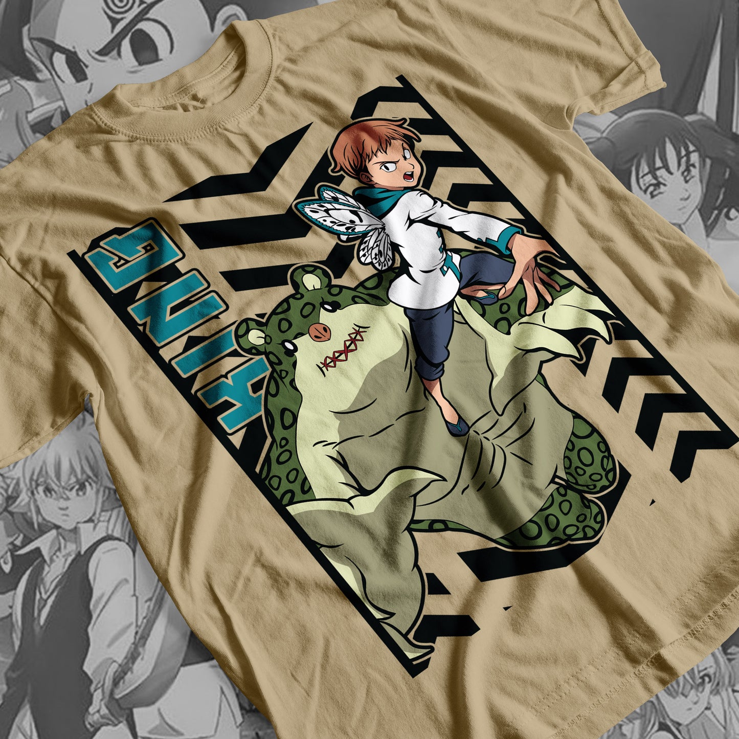 7 Deadly Sins Grizzly's Sin of Sloth - King 03 Premium Anime Design, High Quality DTF Print, 100% Cotton Shirt