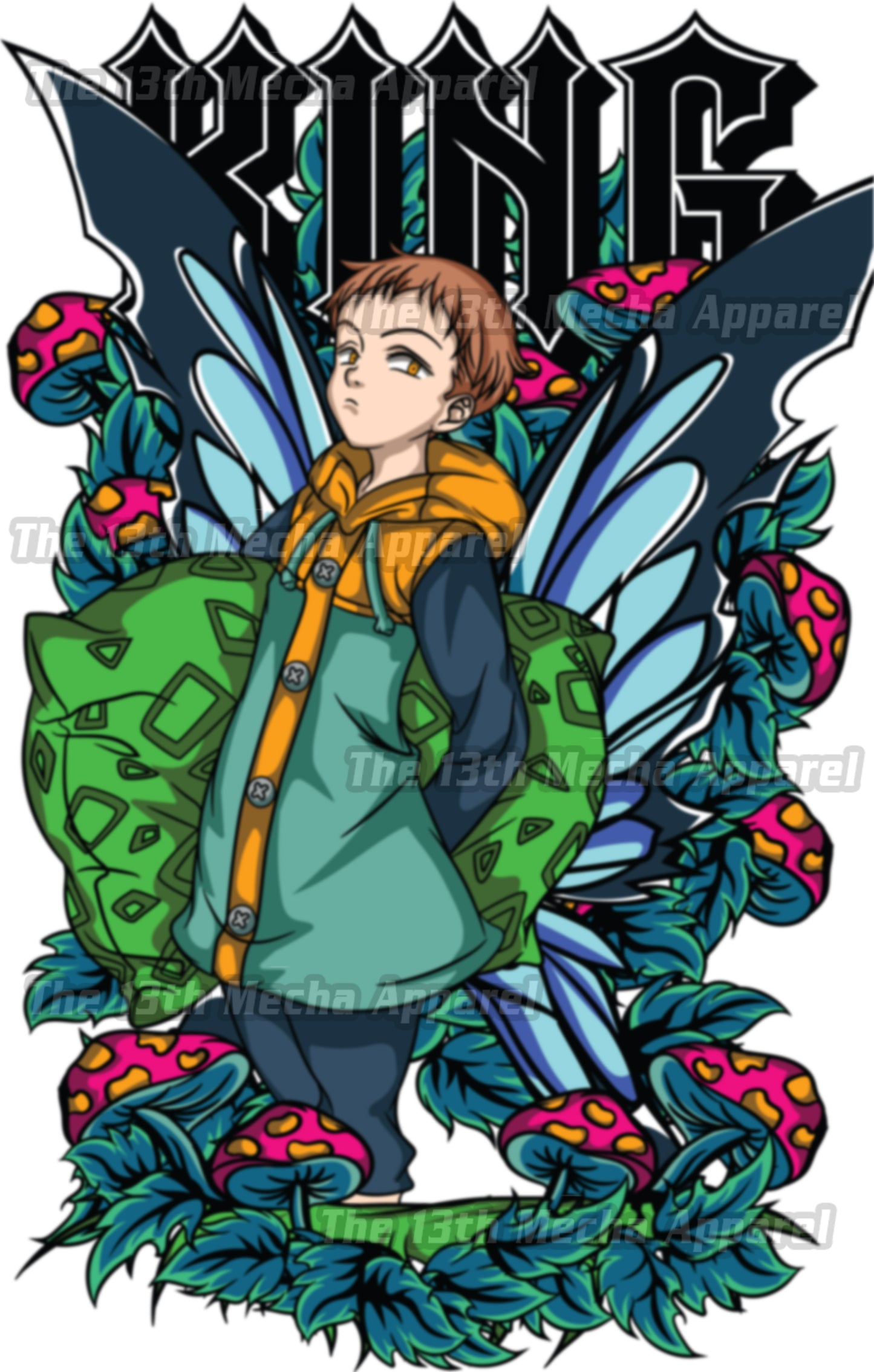 7 Deadly Sins Grizzly's Sin of Sloth - King 02 Premium Anime Design, High Quality DTF Print, 100% Cotton Shirt