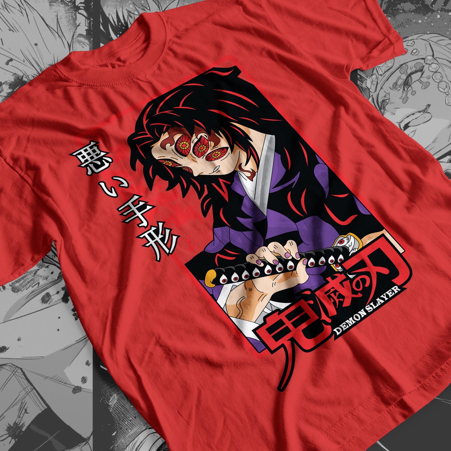 Demon Slayer - Kokushibo 06 Premium Anime Design, High Quality DTF Print, 100% Cotton Shirt