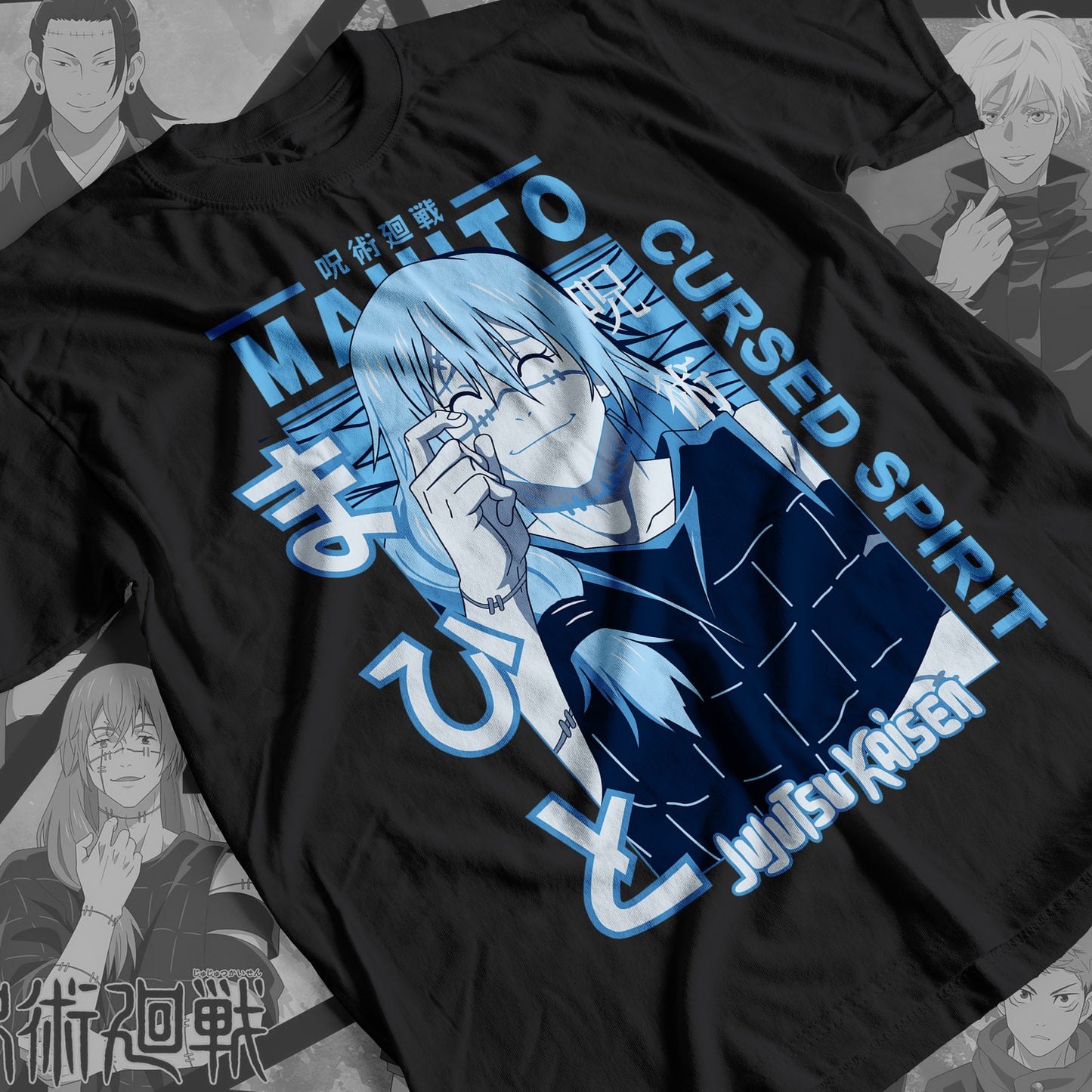 Jujutsu Kaisen-Mahito Premium Anime Design, High Quality DTF Print, 100% Cotton Shirt