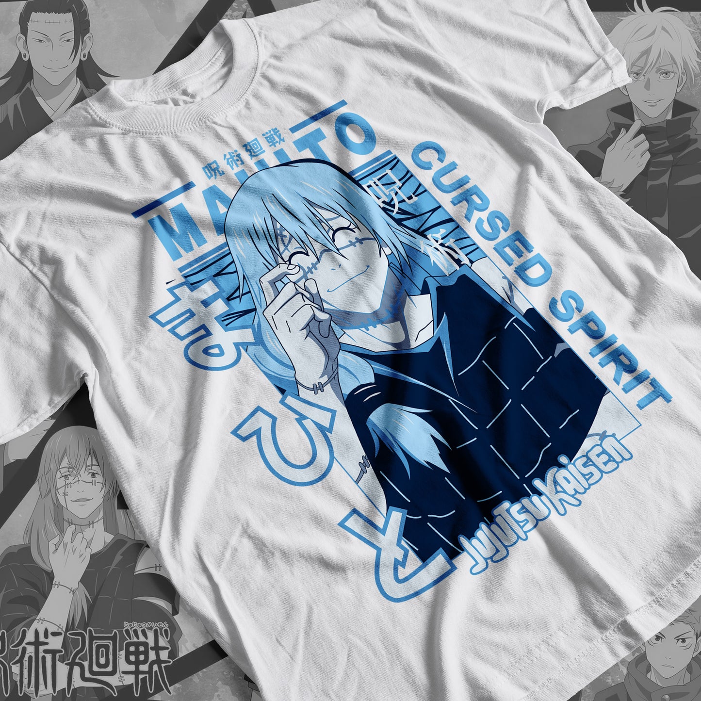 Jujutsu Kaisen-Mahito Premium Anime Design, High Quality DTF Print, 100% Cotton Shirt
