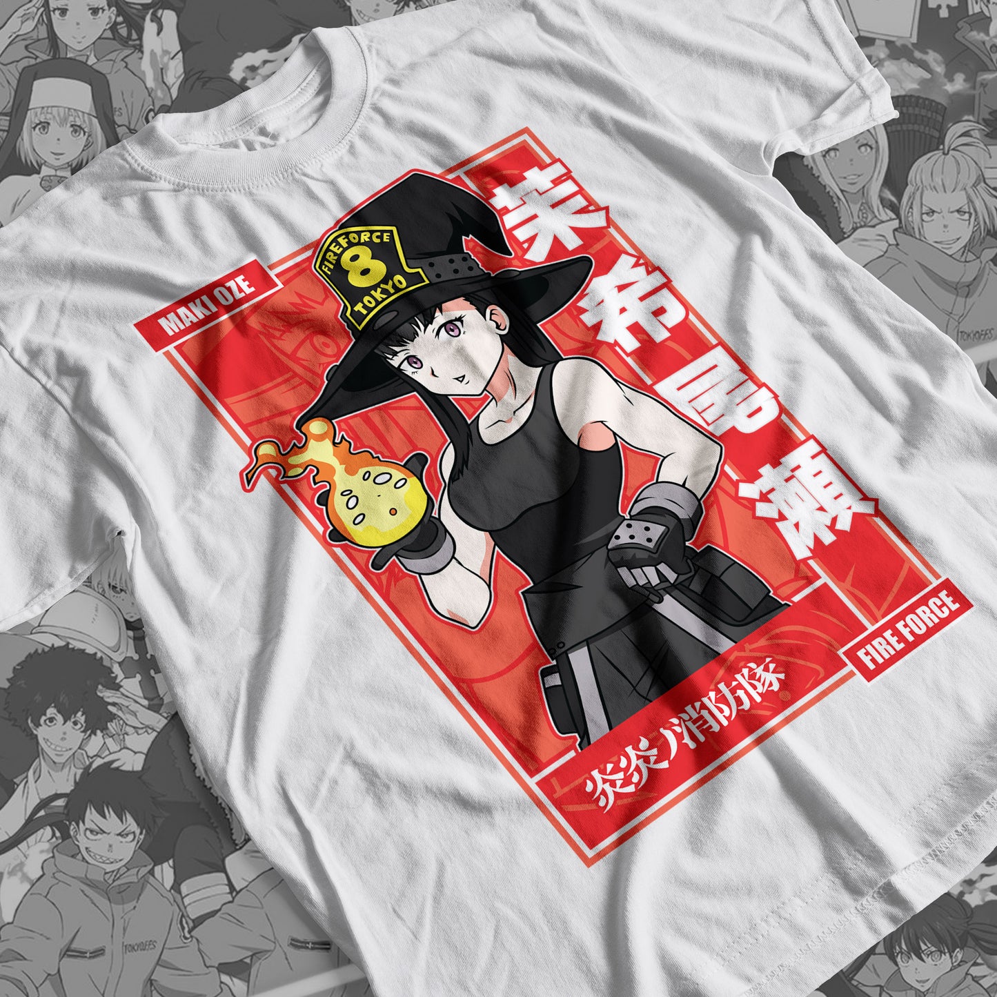 Fire Force- Maki Oze 01 Premium Anime Design, High Quality DTF Print, 100% Cotton Shirt