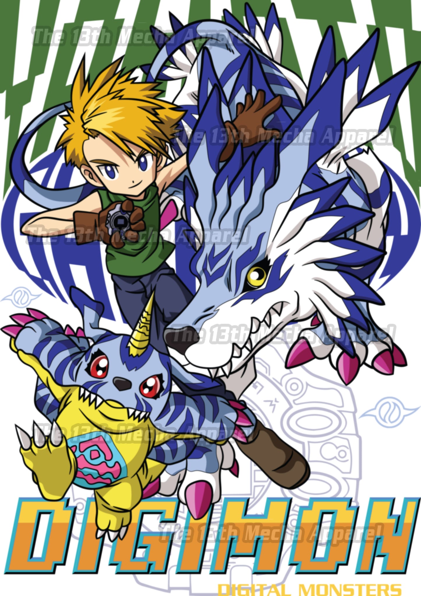 Digimon: Matt and Gabumon 01 Premium Anime Design, High Quality DTF Print, 100% Cotton Shirt