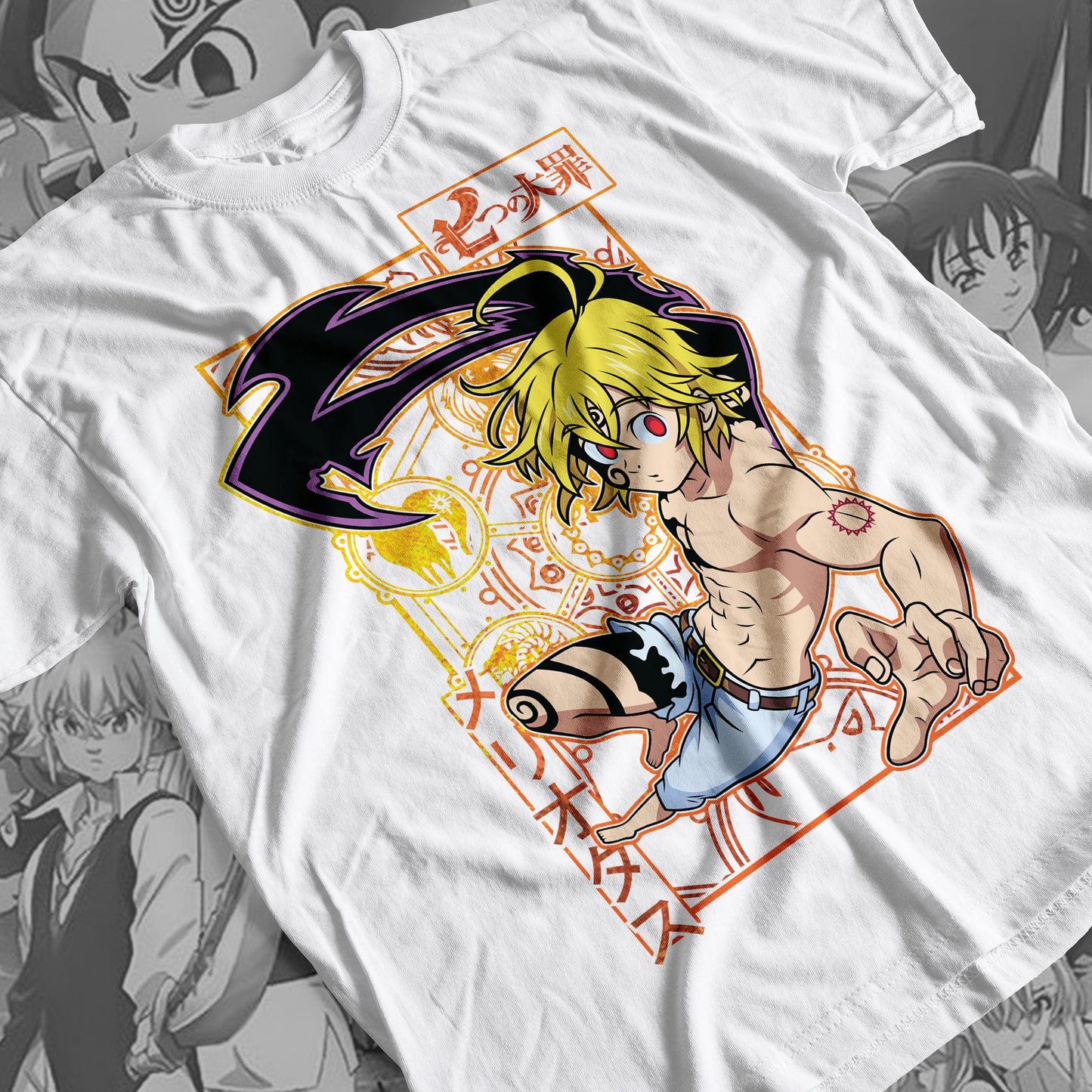 7 Deadly Sins Dragon Sin of Wrath - Meliodas 01 Premium Anime Design, High Quality DTF Print, 100% Cotton Shirt