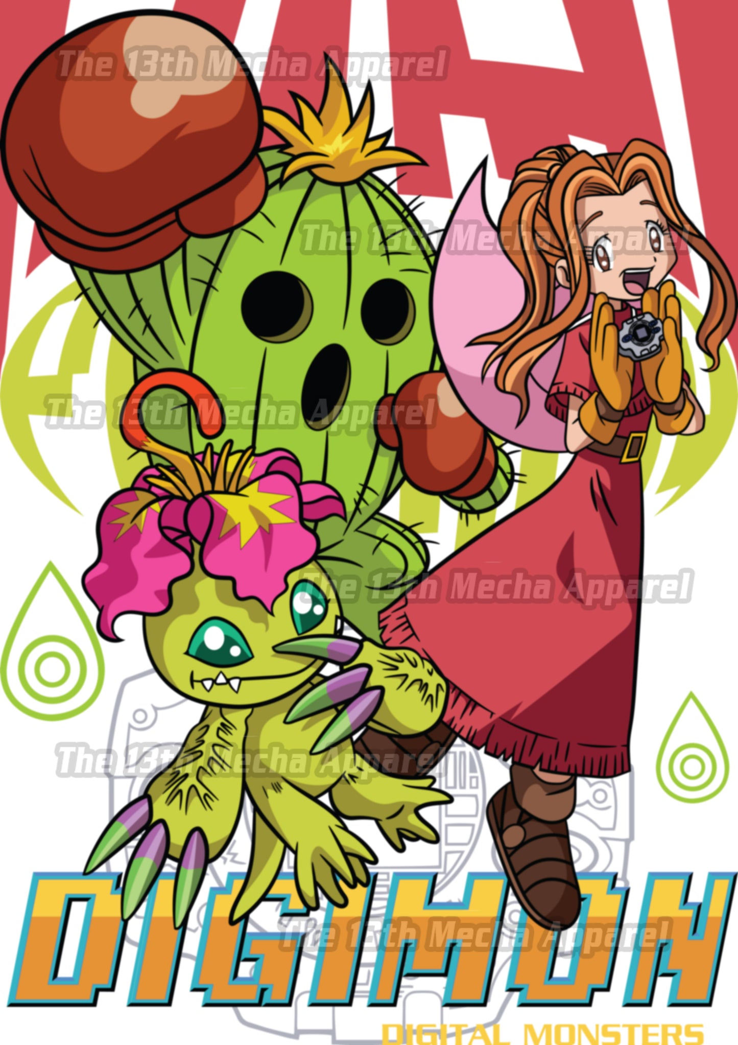 Digimon: Mimi and Palmon 01 Premium Anime Design, High Quality DTF Print, 100% Cotton Shirt