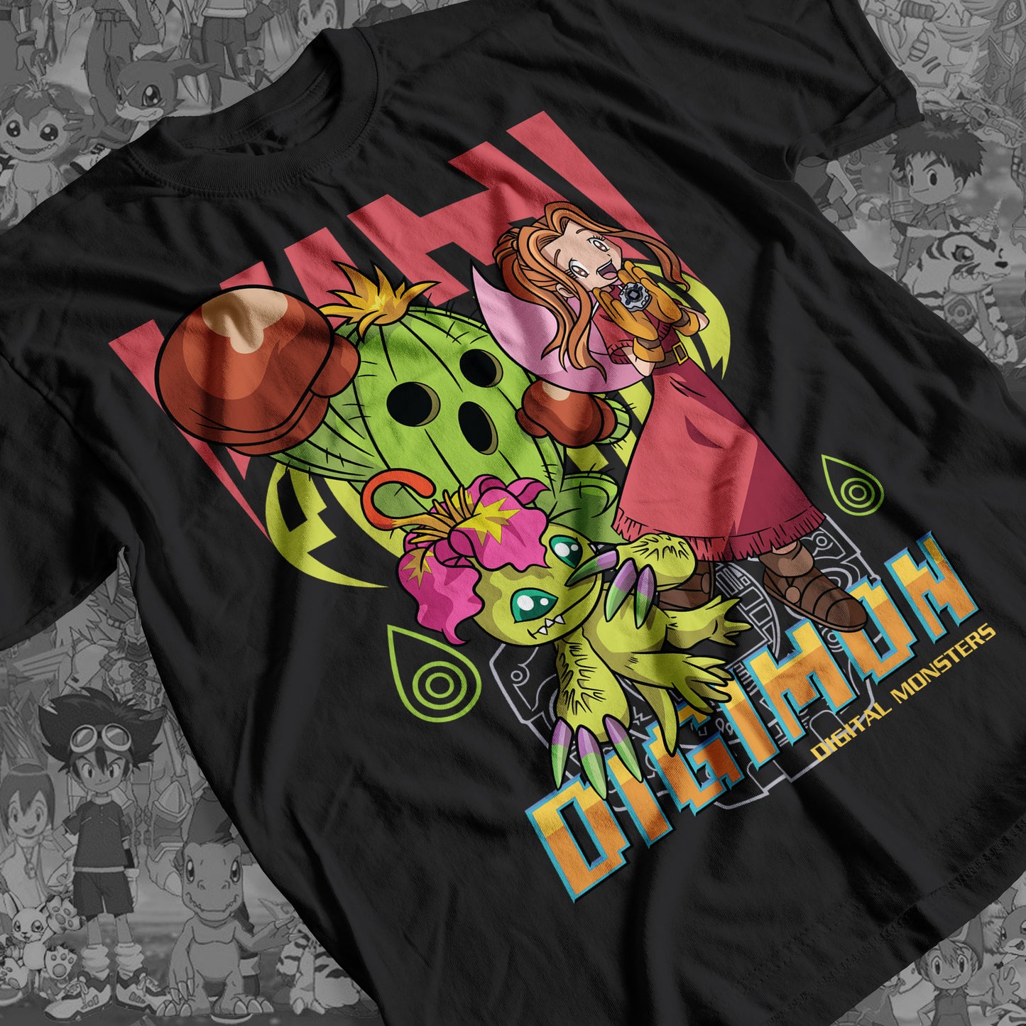 Digimon: Mimi and Palmon 01 Premium Anime Design, High Quality DTF Print, 100% Cotton Shirt