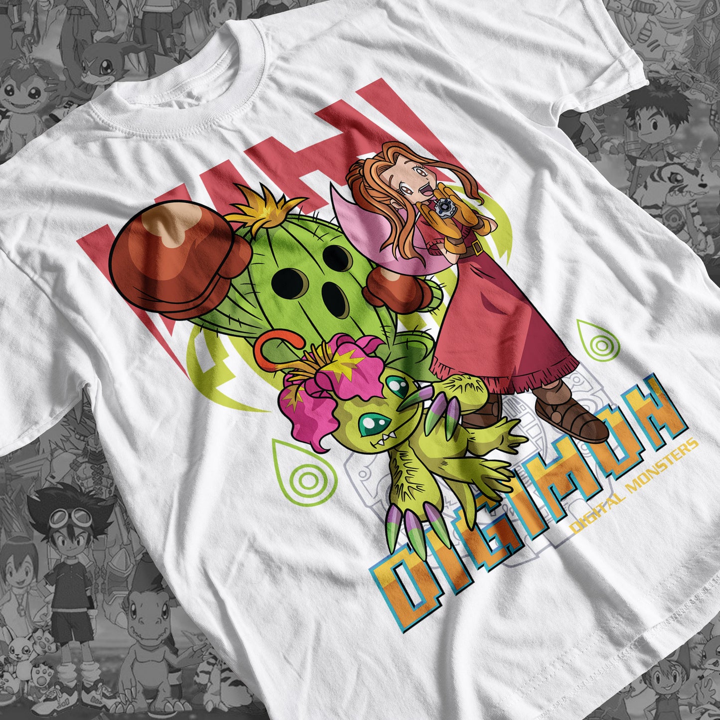 Digimon: Mimi and Palmon 01 Premium Anime Design, High Quality DTF Print, 100% Cotton Shirt