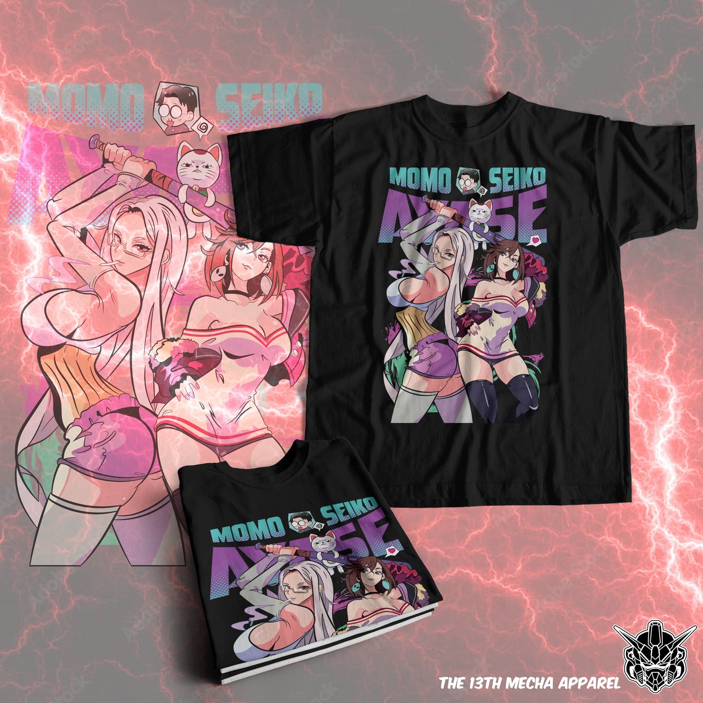 Dandadan - Momo and Seiko Premium Anime Design, High Quality DTF Print, 100% Cotton Shirt