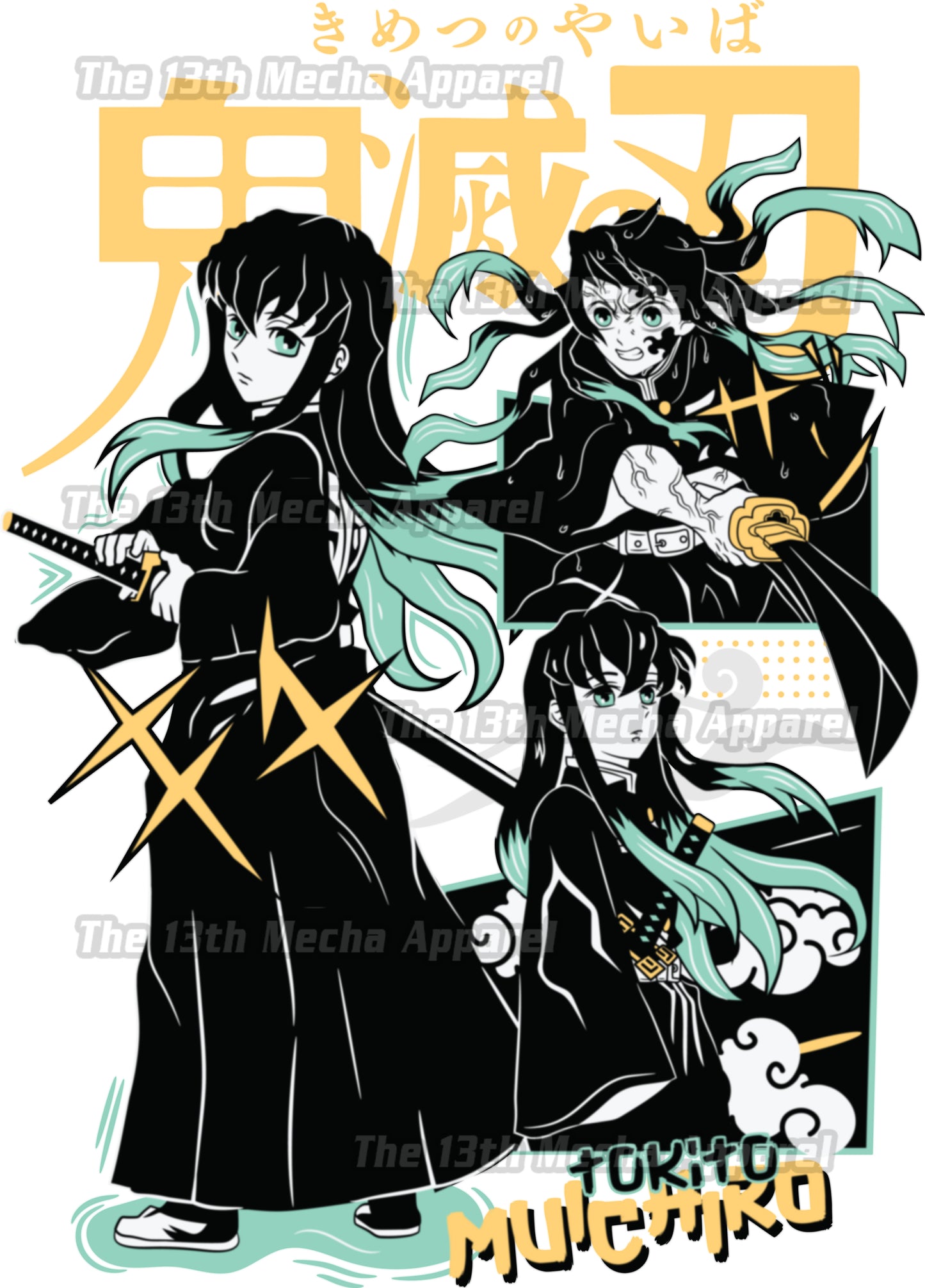 Demon Slayer - Muichiro Tokito 08 Premium Anime Design, High Quality DTF Print, 100% Cotton Shirt