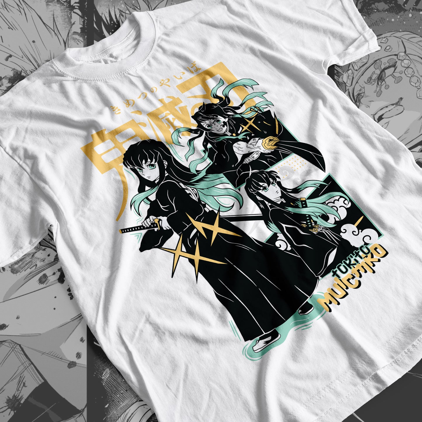 Demon Slayer - Muichiro Tokito 08 Premium Anime Design, High Quality DTF Print, 100% Cotton Shirt