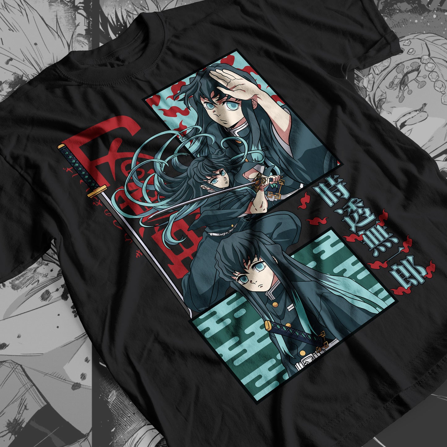 Demon Slayer - Muichiro Tokito 05 Premium Anime Design, High Quality DTF Print, 100% Cotton Shirt