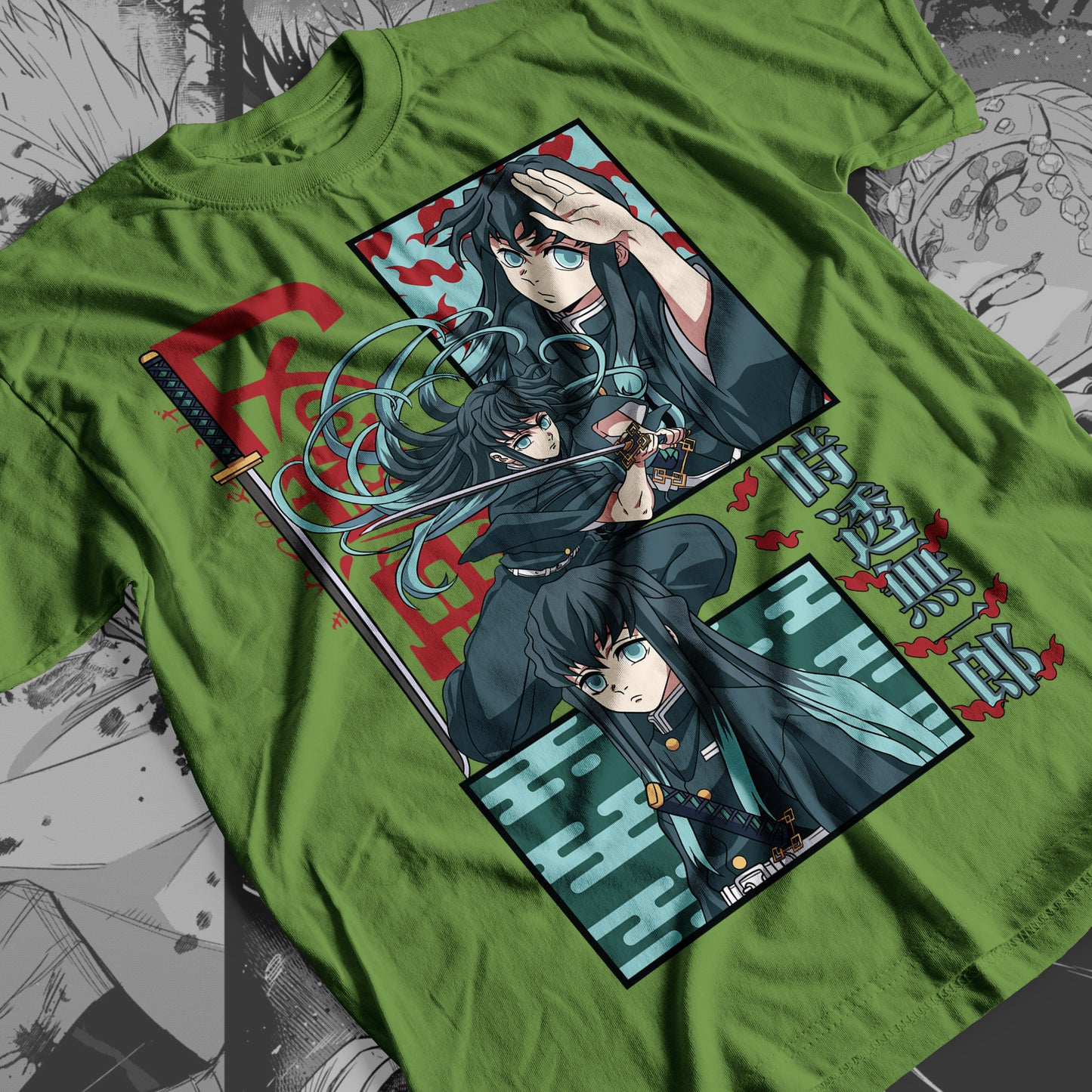 Demon Slayer - Muichiro Tokito 05 Premium Anime Design, High Quality DTF Print, 100% Cotton Shirt