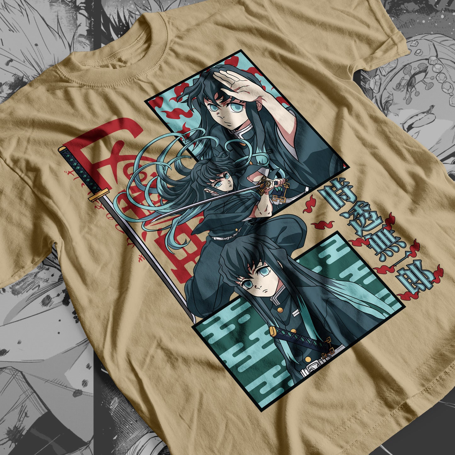 Demon Slayer - Muichiro Tokito 05 Premium Anime Design, High Quality DTF Print, 100% Cotton Shirt