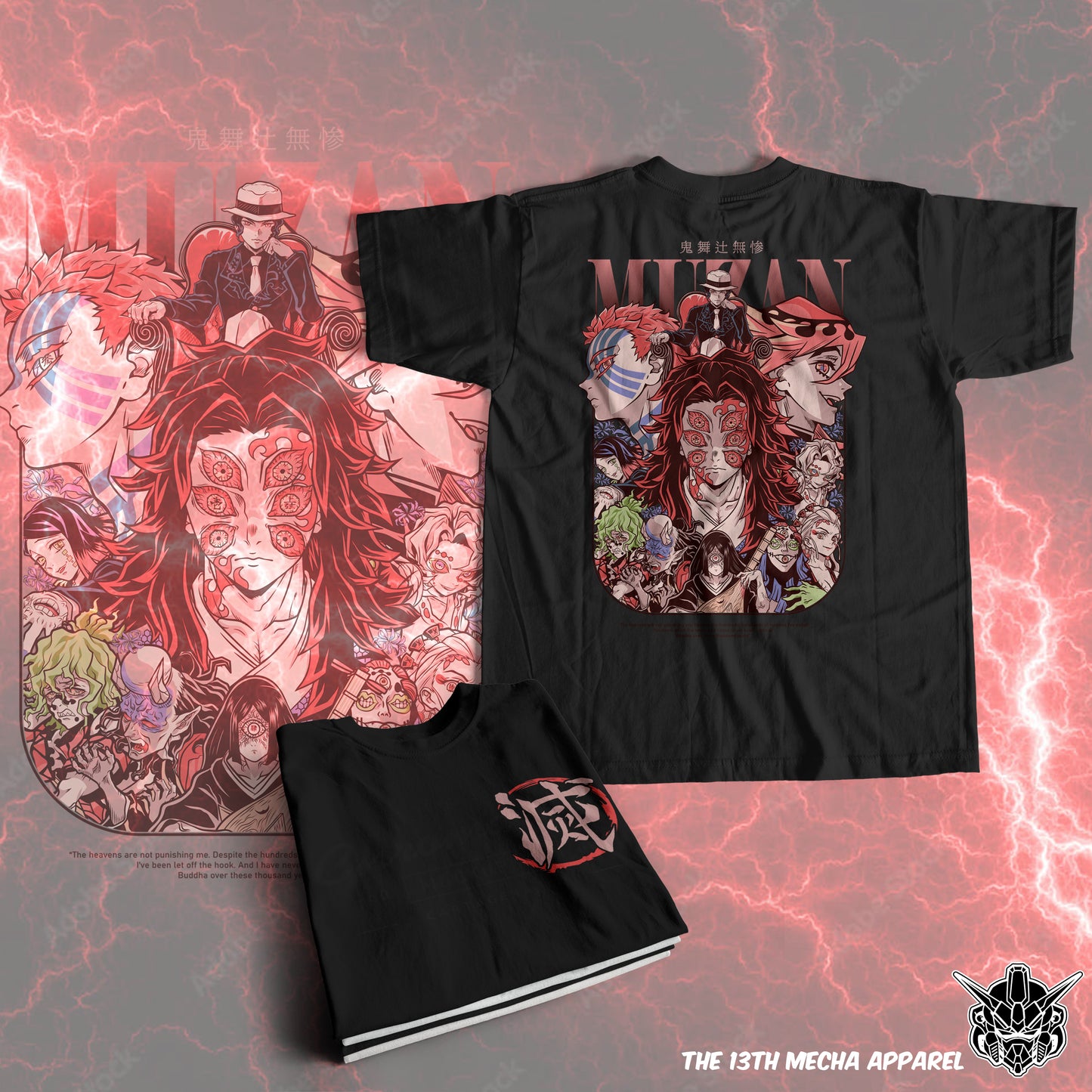 Demon Slayer - Muzan Kibutsuji 02 Premium Anime Design, High Quality DTF Print, 100% Cotton Shirt