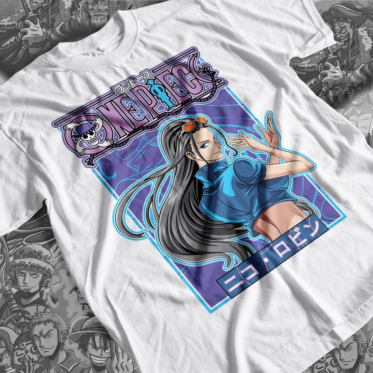 One Piece - Nico Robin Premium Anime Design, High Quality DTF Print, 100% Cotton Shirt