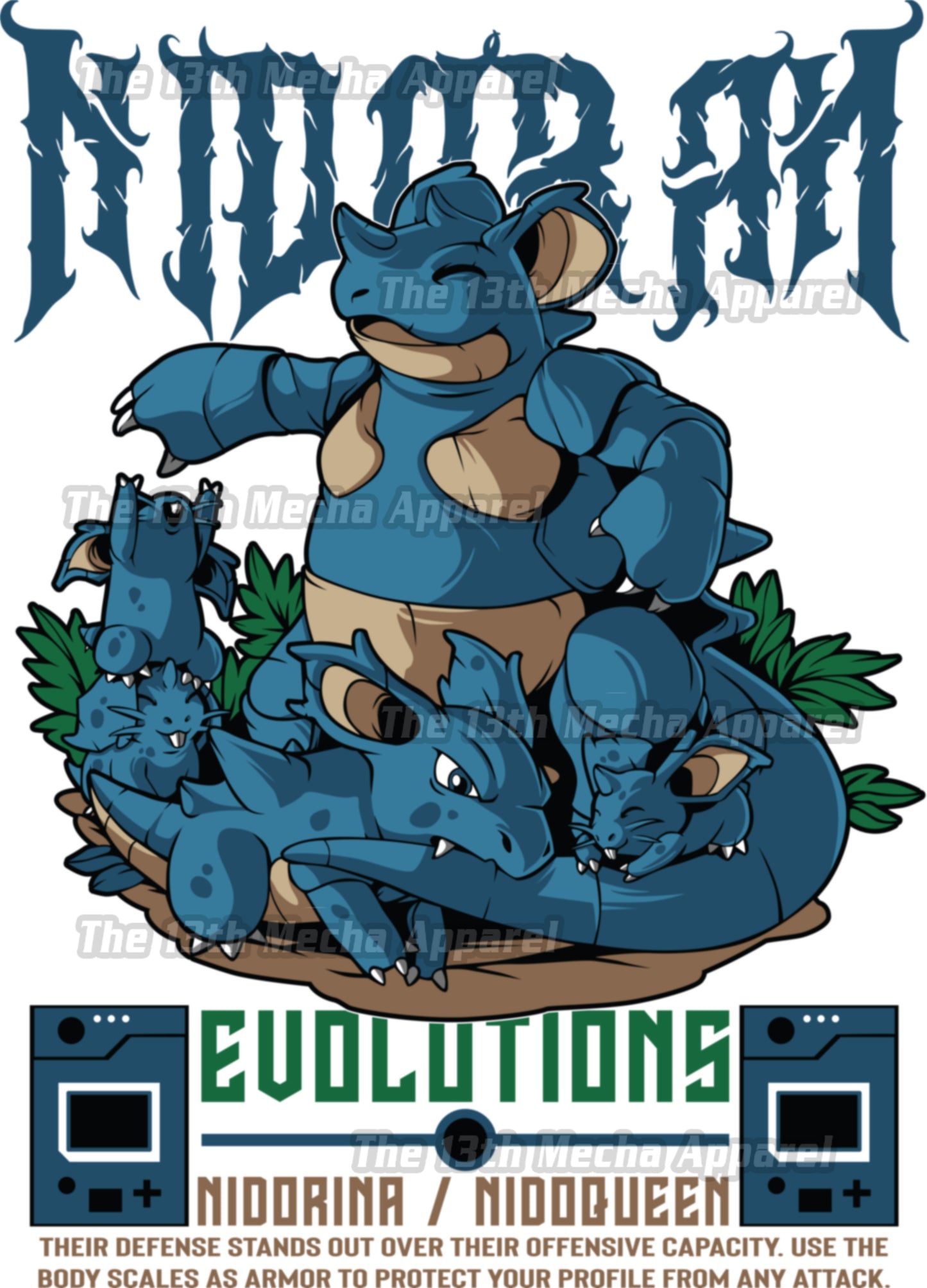 Pokemon - Nidorina 01 Premium Anime Design, High Quality DTF Print, 100% Cotton Shirt