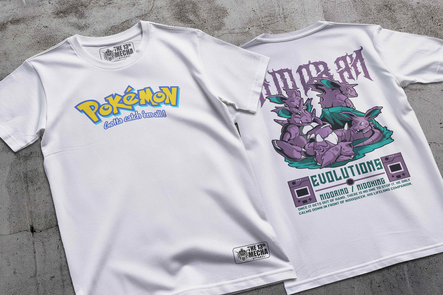 Pokemon - Nidorino 01 Premium Anime Design, High Quality DTF Print, 100% Cotton Shirt