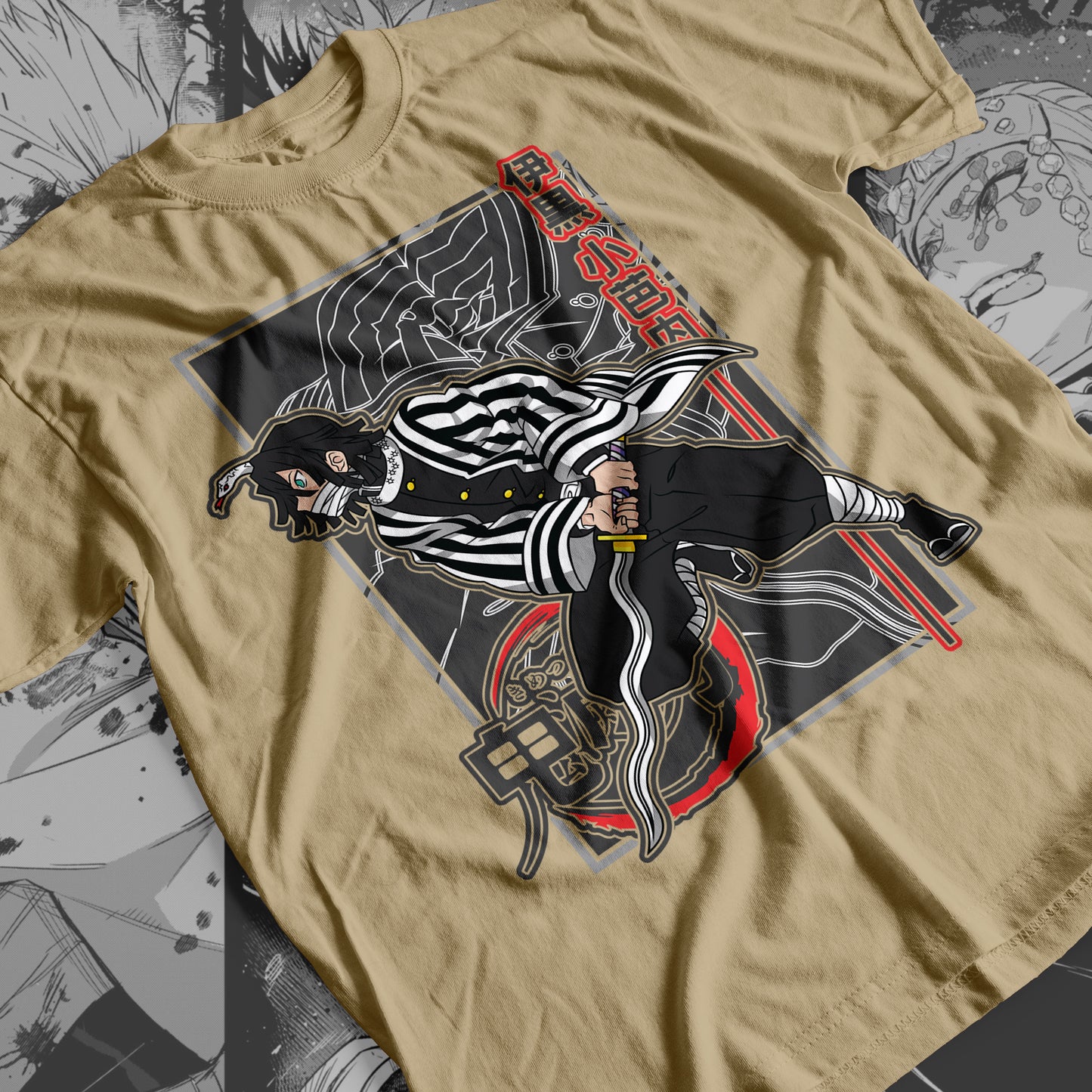 Demon Slayer - Obanai Iguro 04 Premium Anime Design, High Quality DTF Print, 100% Cotton Shirt