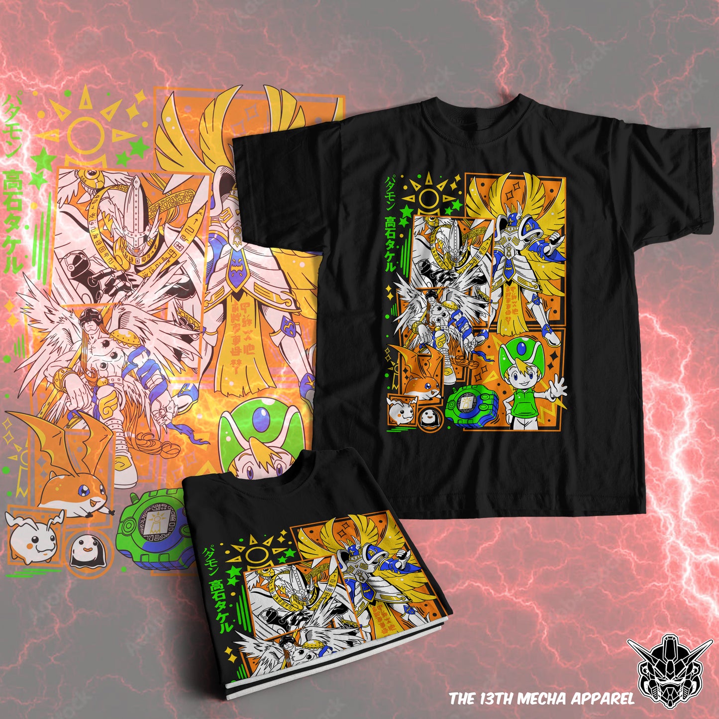 Digimon: Patamon 01 Premium Anime Design, High Quality DTF Print, 100% Cotton Shirt