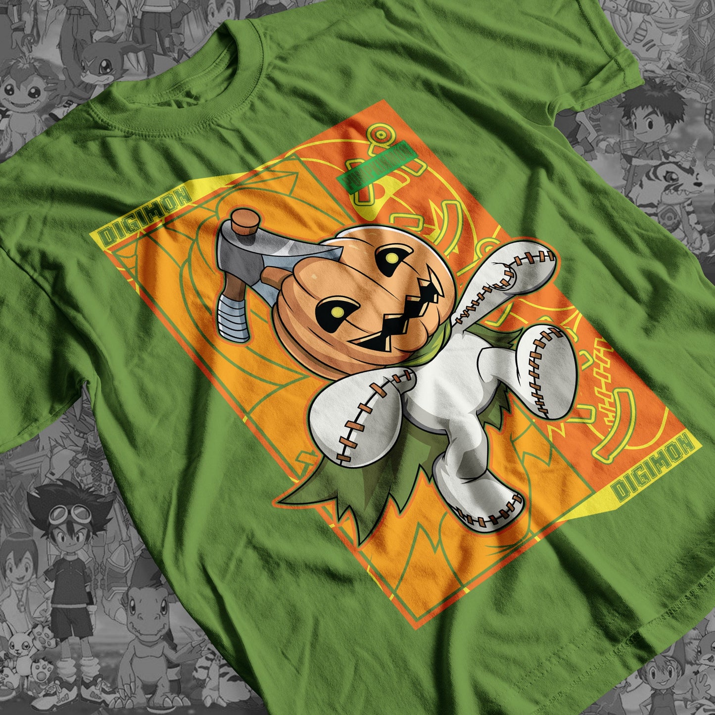 Digimon: Pumpkinmon 01 Premium Anime Design, High Quality DTF Print, 100% Cotton Shirt