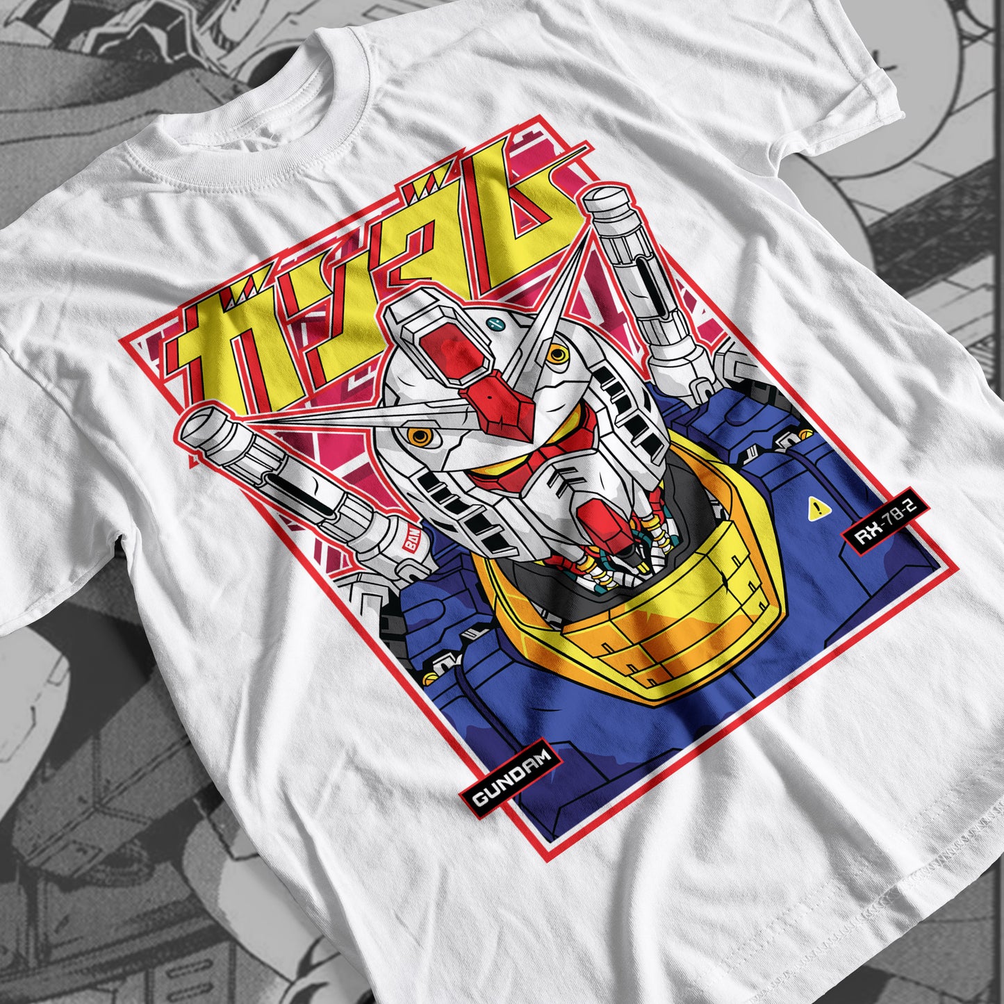 Gundam - Gundam Head 02 Premium Anime Design, High Quality DTF Print, 100% Cotton Shirt