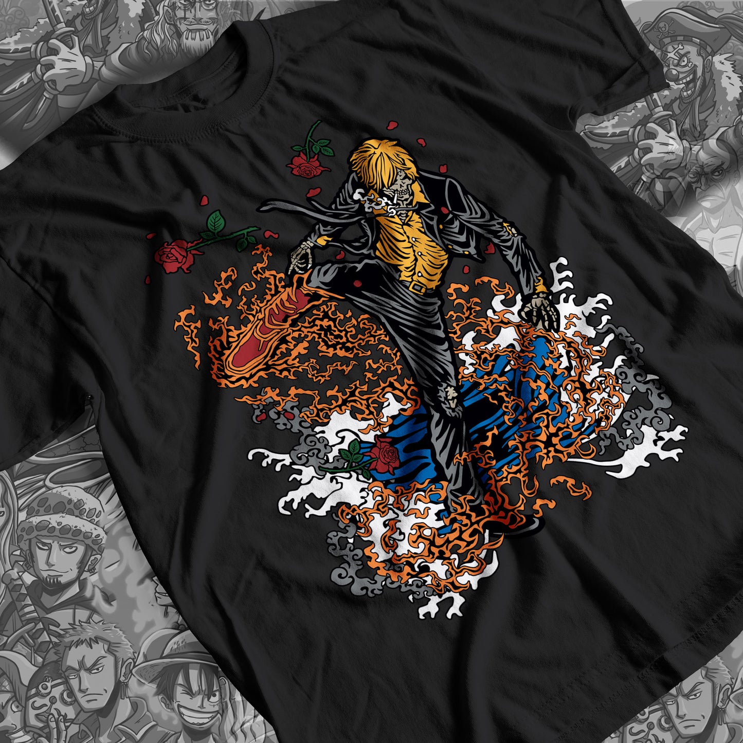 One Piece - Ripperworks Sanji 01 Premium Anime Design, High Quality DTF Print, 100% Cotton Shirt