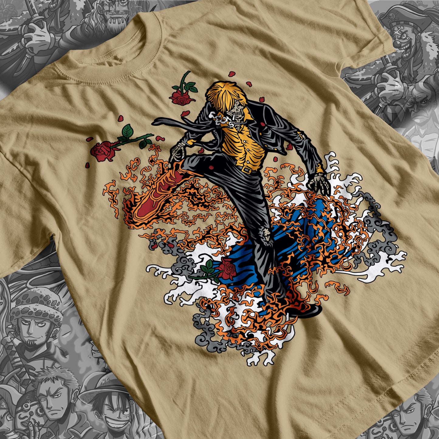 One Piece - Ripperworks Sanji 01 Premium Anime Design, High Quality DTF Print, 100% Cotton Shirt