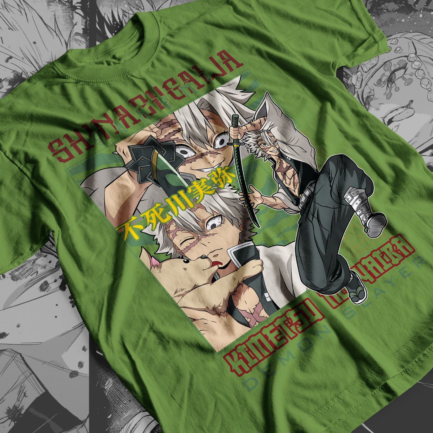 Demon Slayer - Sanemi Shinazugawa 01 Premium Anime Design, High Quality DTF Print, 100% Cotton Shirt