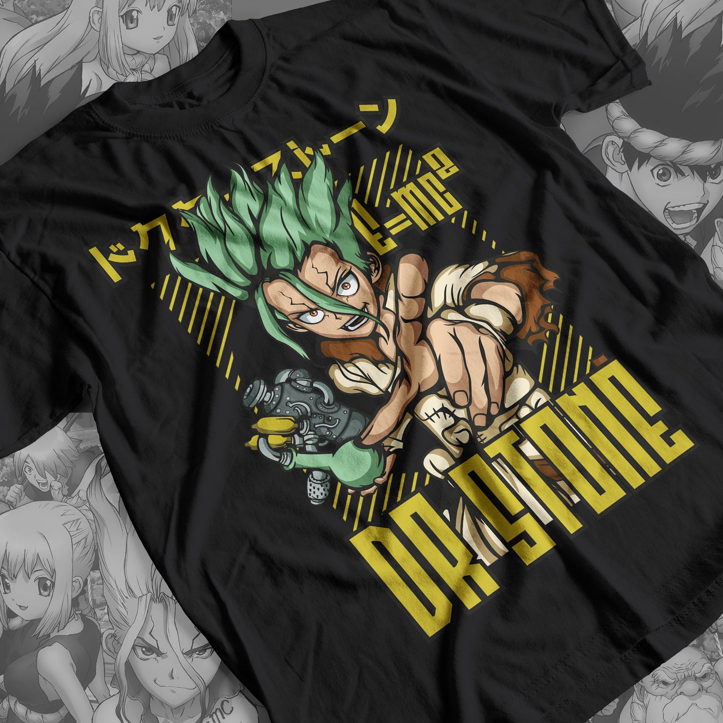 Dr. Stone- Senku Premium Anime Design, High Quality DTF Print, 100% Cotton Shirt