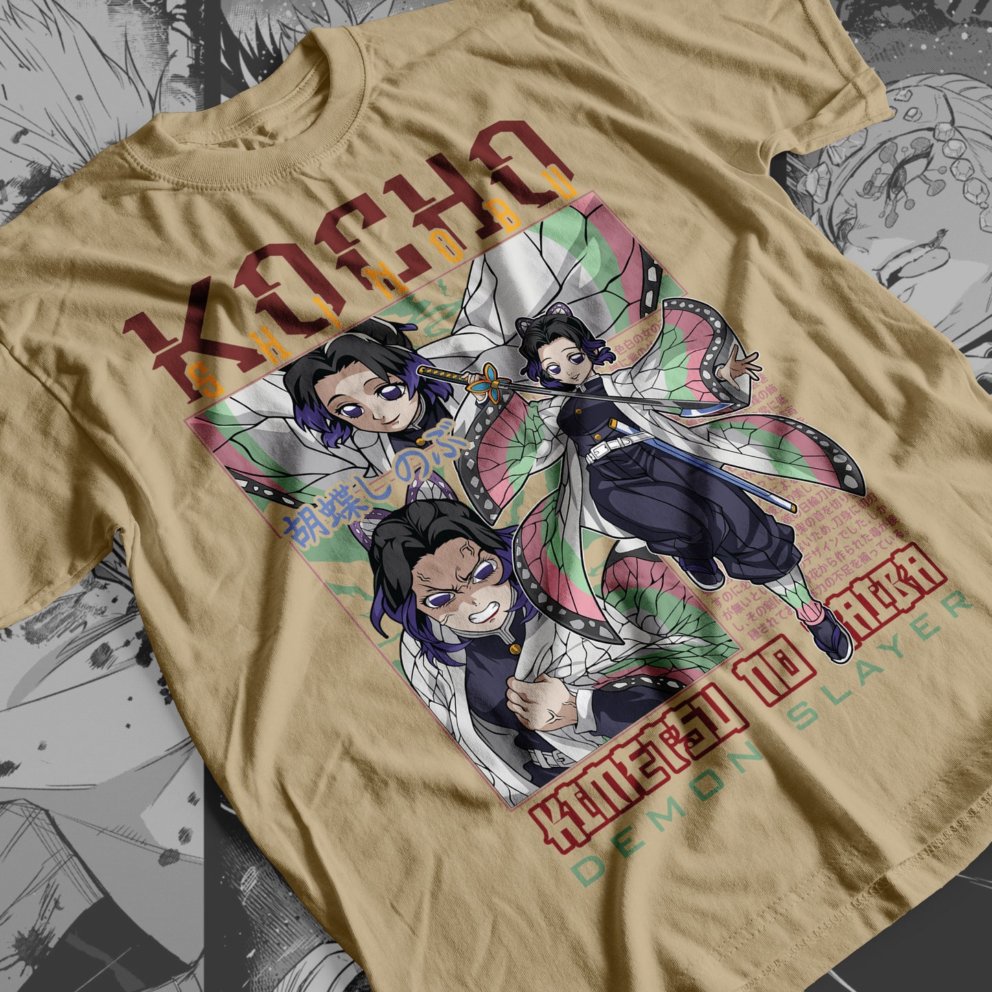 Demon Slayer - Shinobu Kocho 01 Premium Anime Design, High Quality DTF Print, 100% Cotton Shirt
