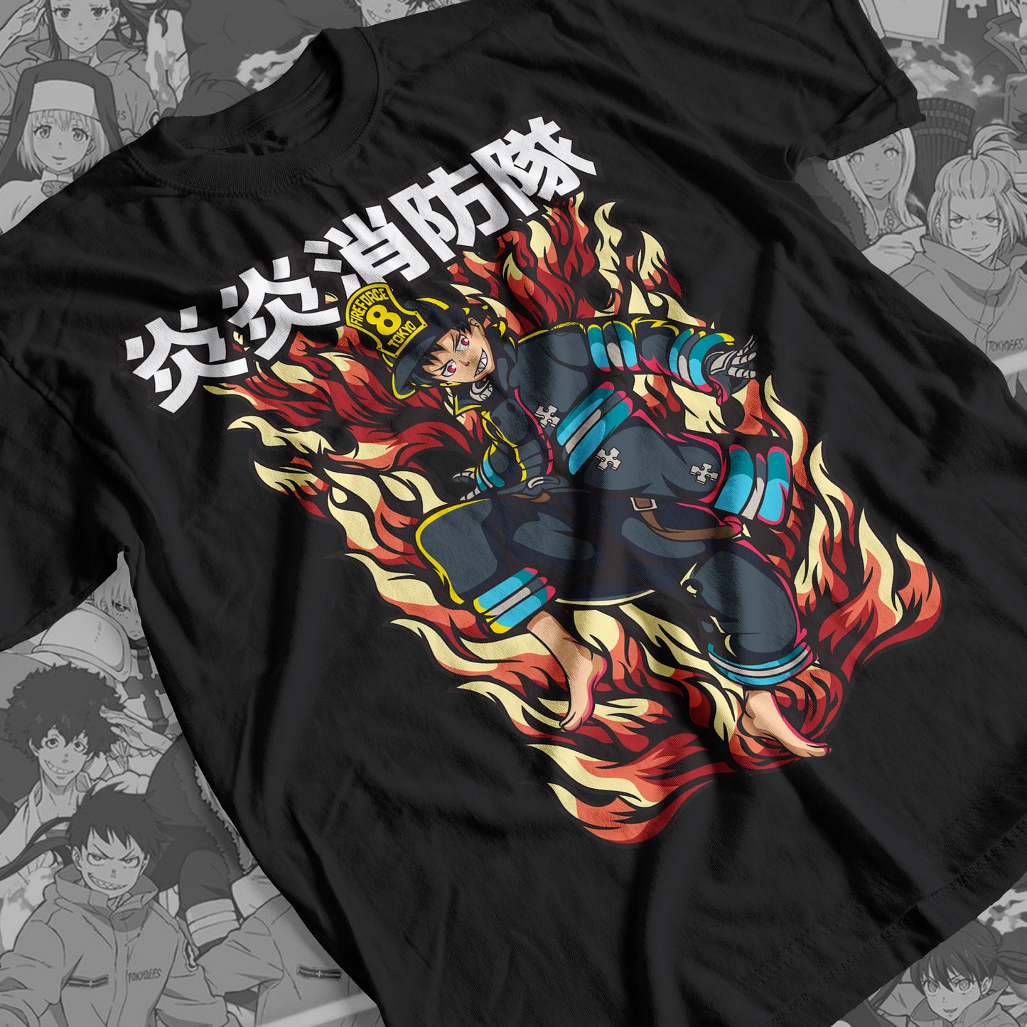 Fire Force- Shinra Kusakabe 03 Premium Anime Design, High Quality DTF Print, 100% Cotton Shirt