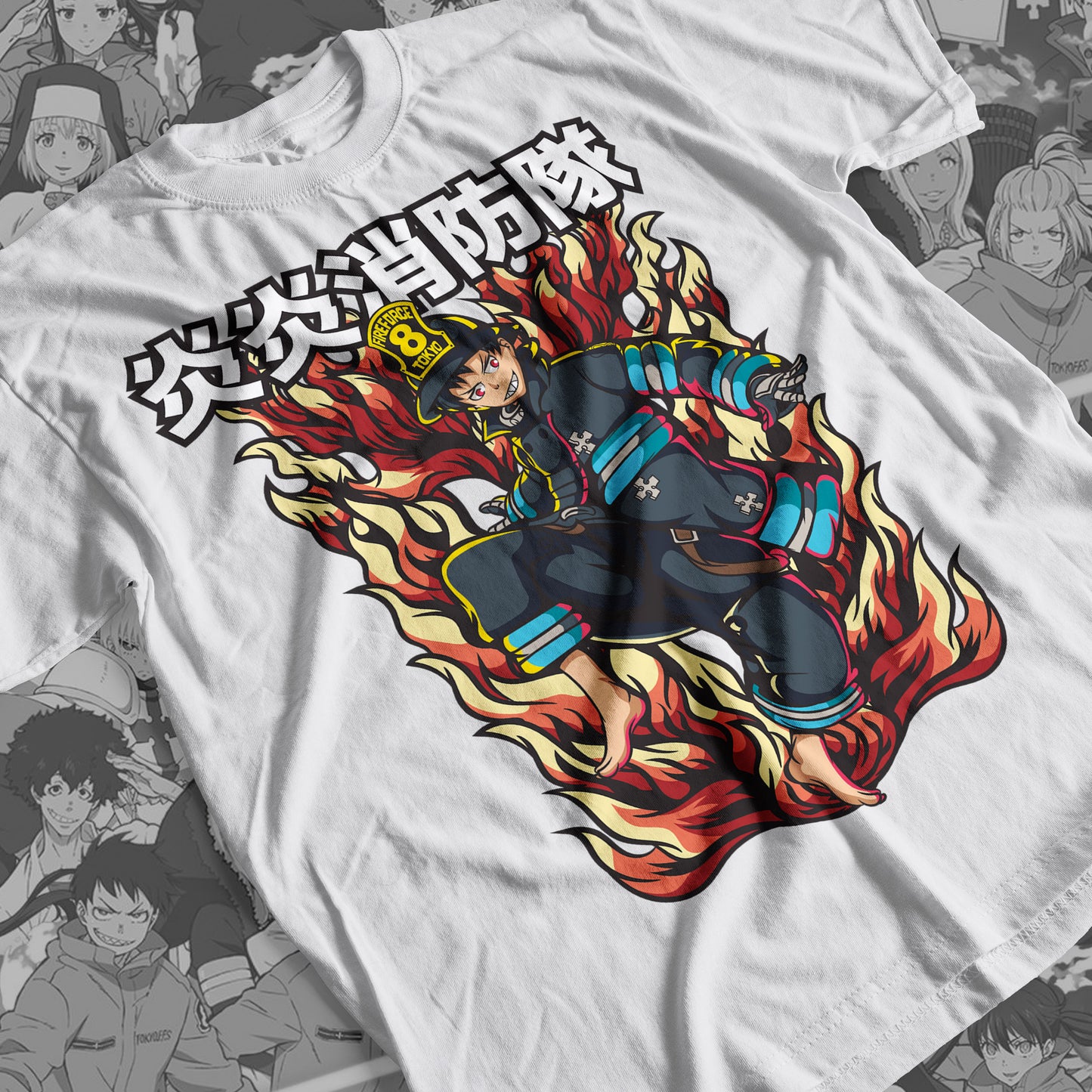 Fire Force- Shinra Kusakabe 03 Premium Anime Design, High Quality DTF Print, 100% Cotton Shirt