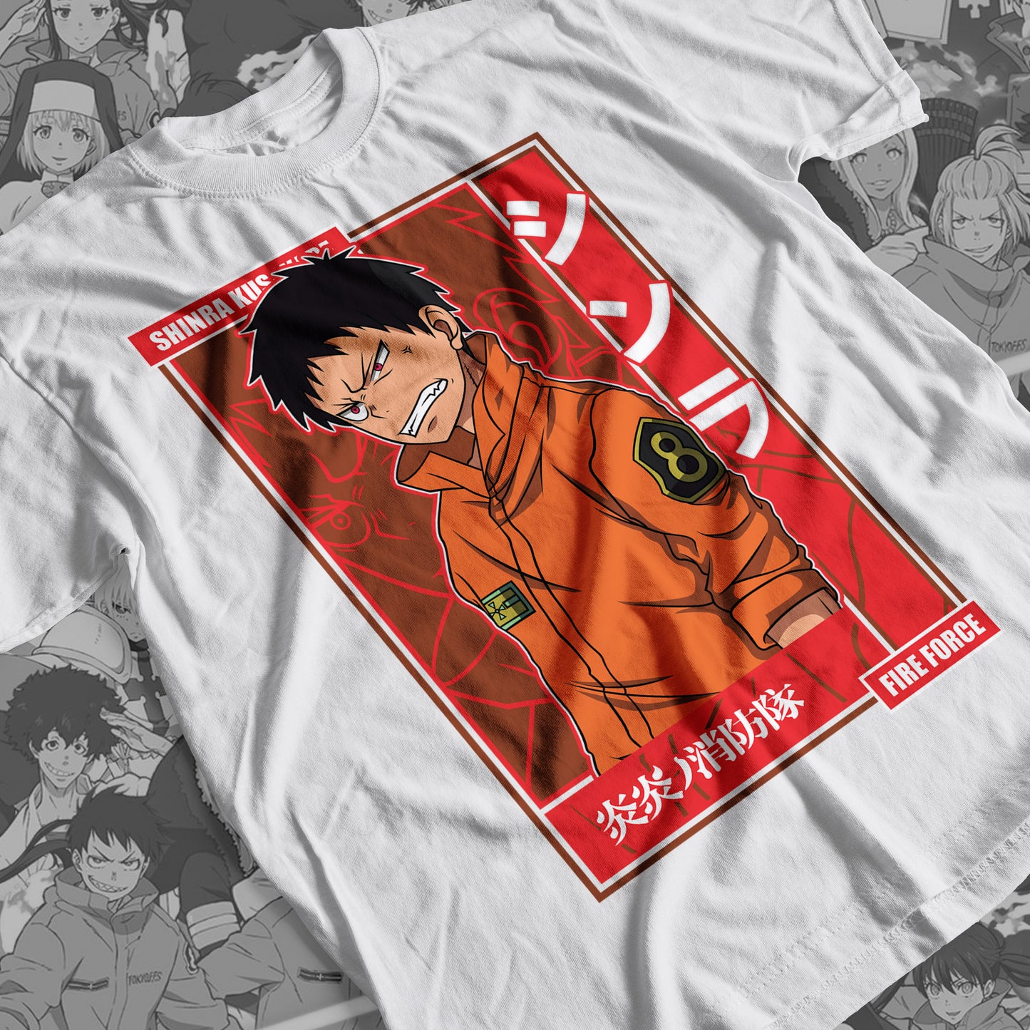 Fire Force- Shinra Kusakabe 04 Premium Anime Design, High Quality DTF Print, 100% Cotton Shirt