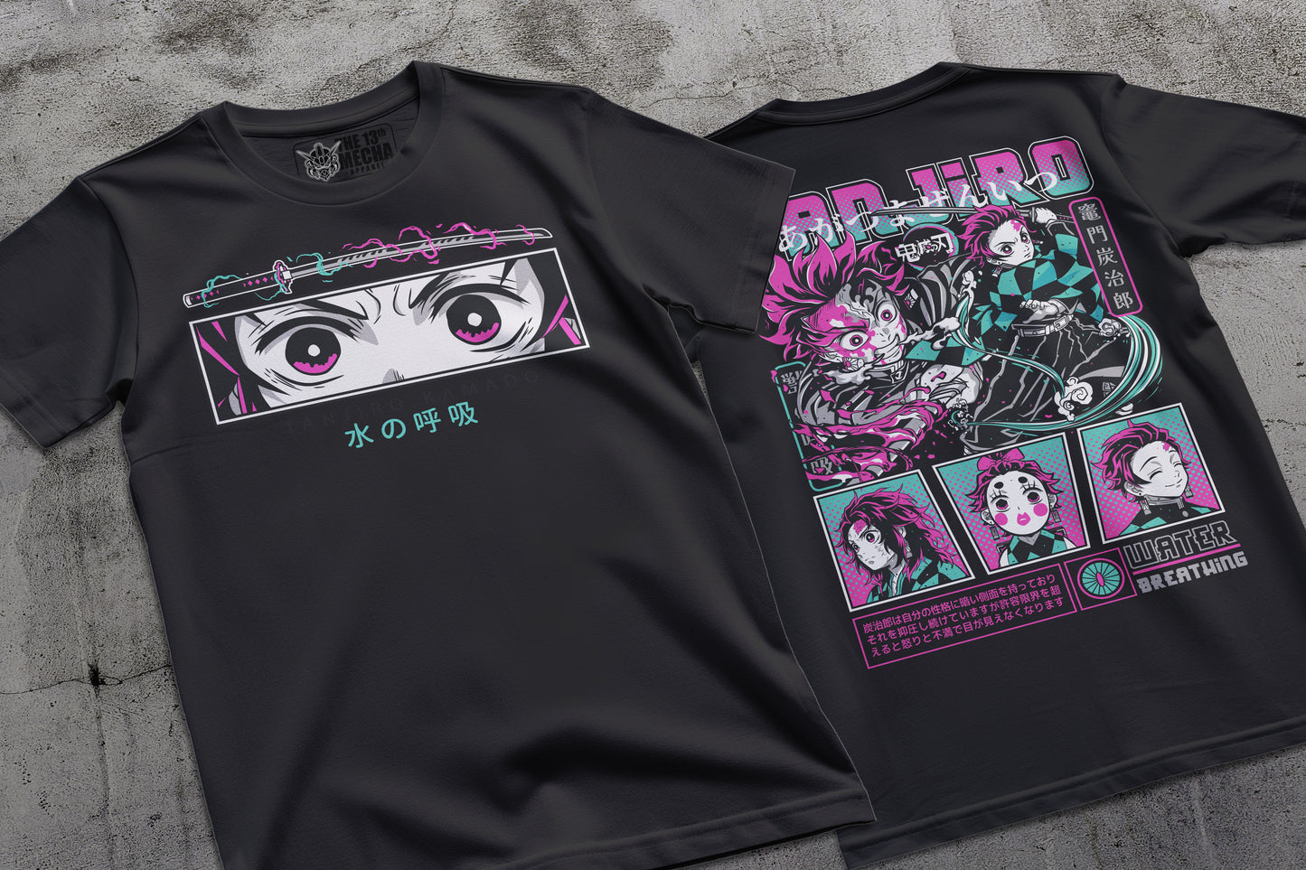 Demon Slayer - Tanjiro Kamado 01 Premium Anime Design, High Quality DTF Print, 100% Cotton Shirt