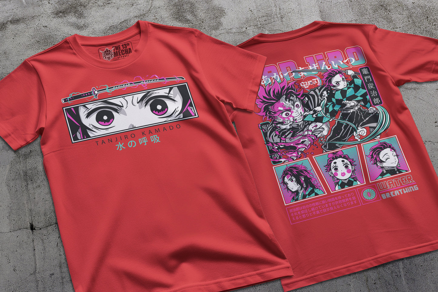 Demon Slayer - Tanjiro Kamado 01 Premium Anime Design, High Quality DTF Print, 100% Cotton Shirt