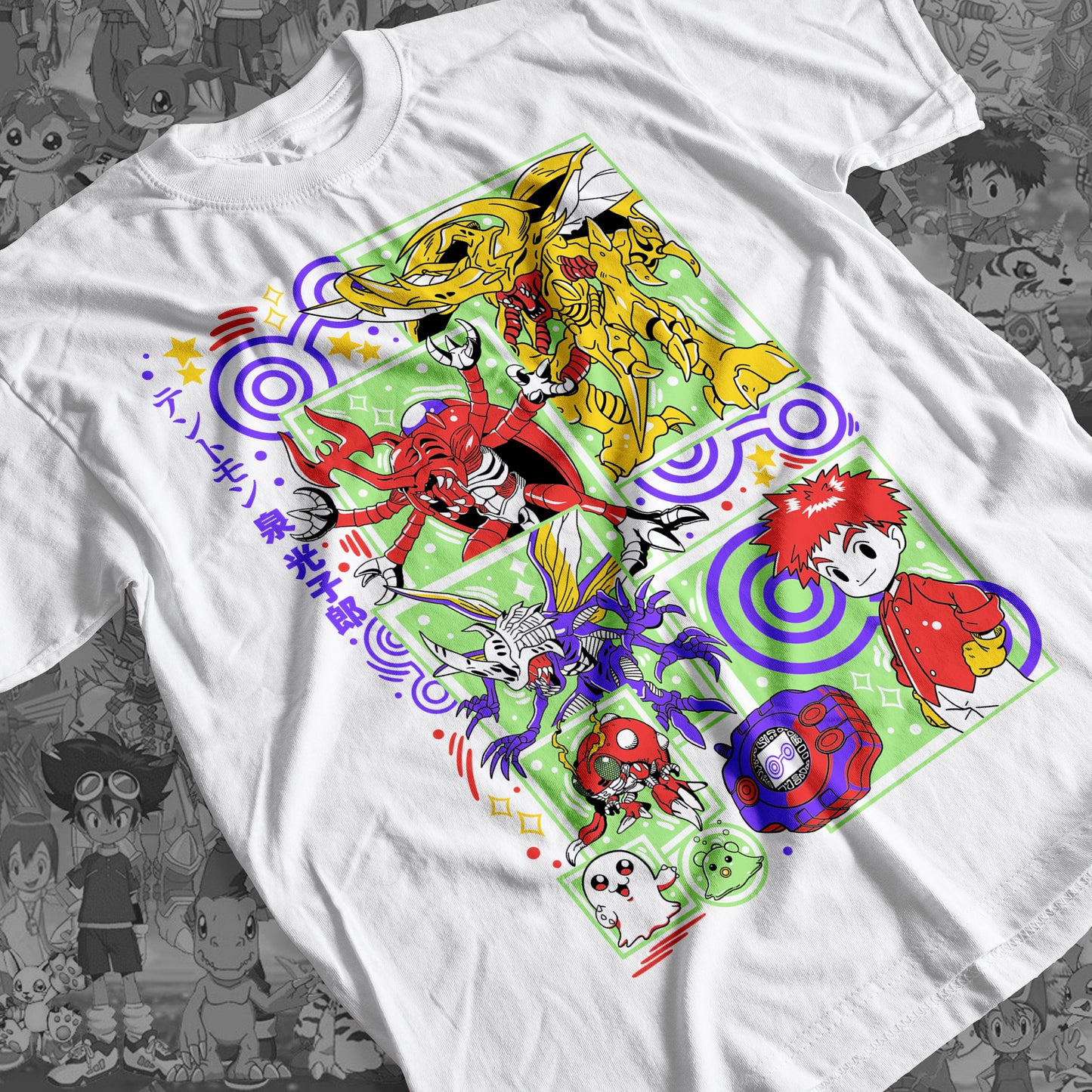 Digimon: Tentomon 01 Premium Anime Design, High Quality DTF Print, 100% Cotton Shirt
