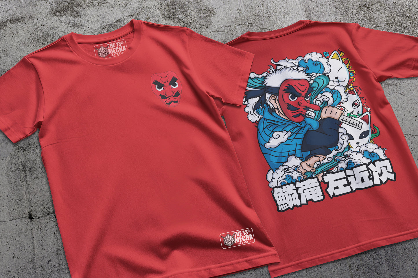 Demon Slayer - Sakonji Urokodaki 01 Premium Anime Design, High Quality DTF Print, 100% Cotton Shirt