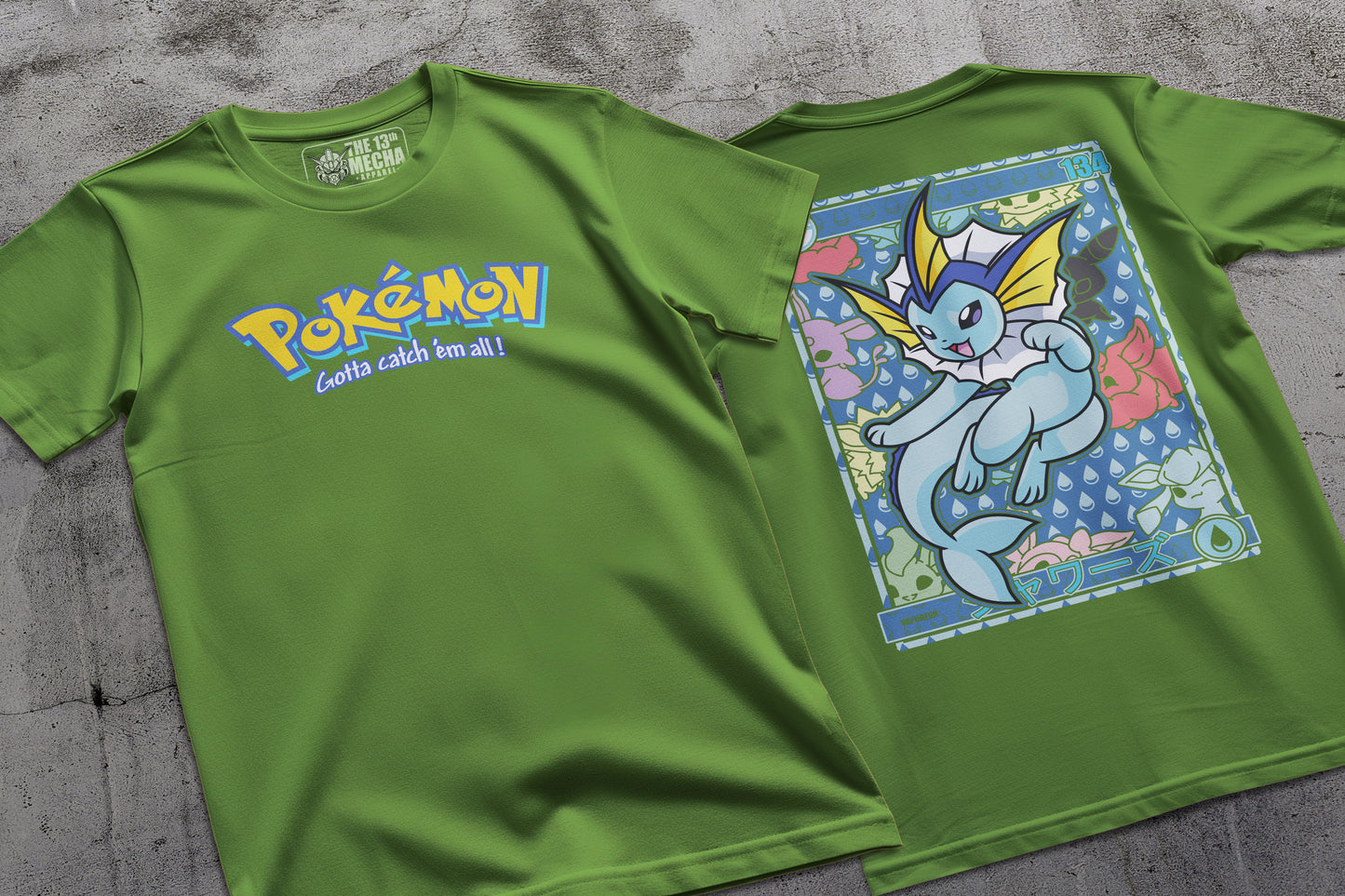 Pokemon - Vaporeon 01 Premium Anime Design, High Quality DTF Print, 100% Cotton Shirt