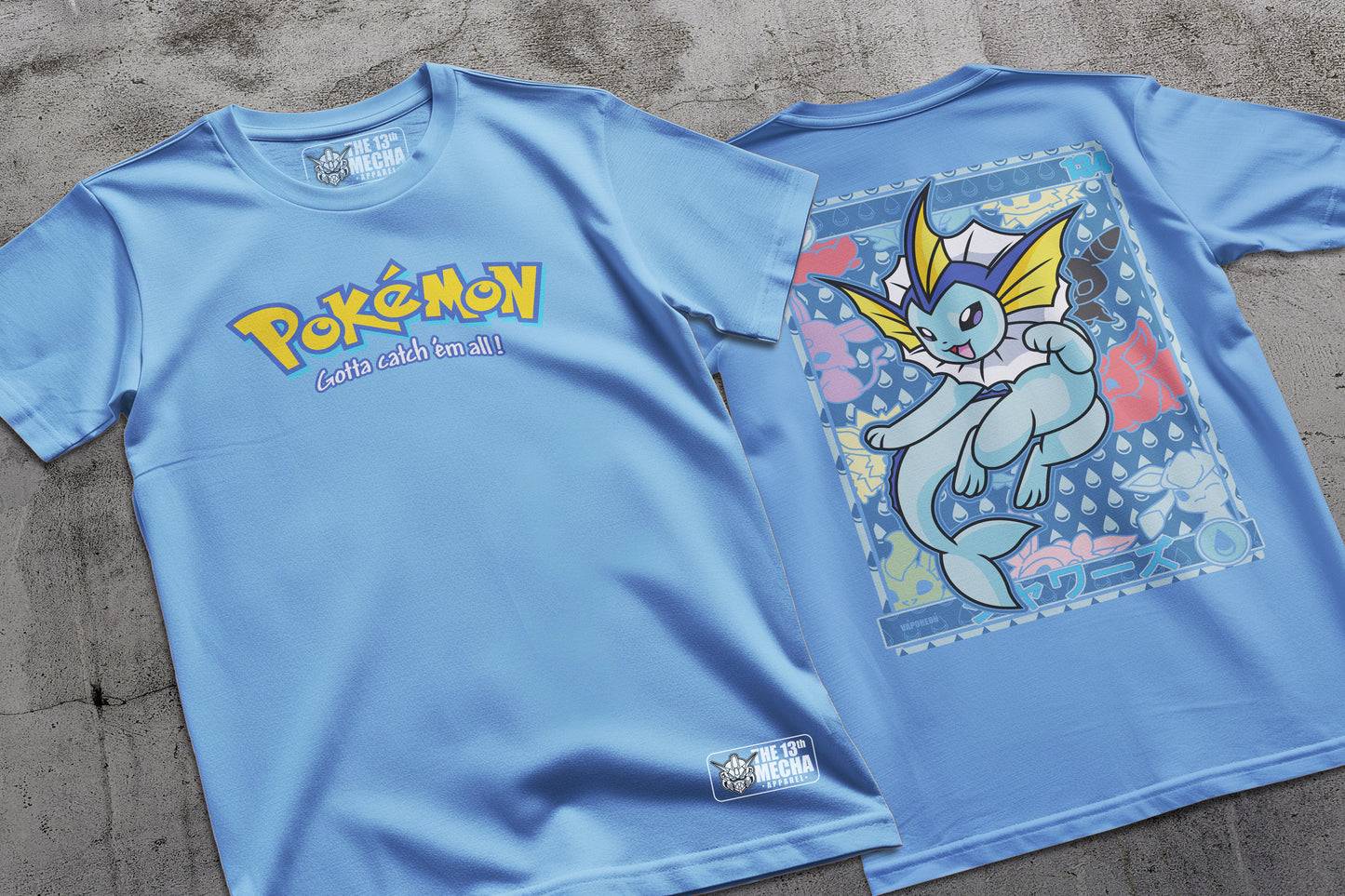 Pokemon - Vaporeon 01 Premium Anime Design, High Quality DTF Print, 100% Cotton Shirt