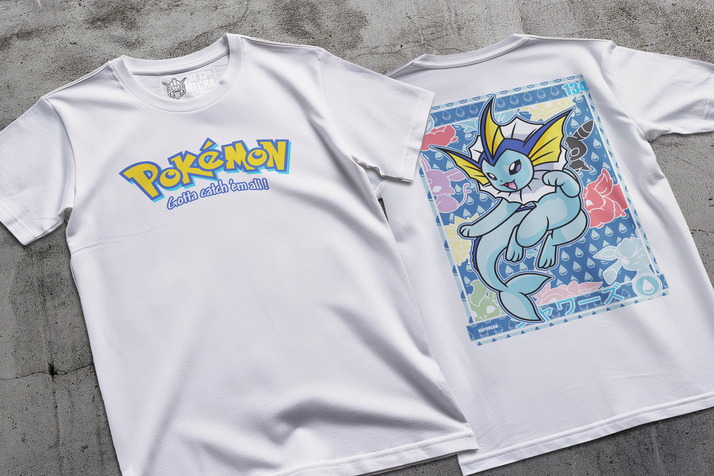 Pokemon - Vaporeon 01 Premium Anime Design, High Quality DTF Print, 100% Cotton Shirt