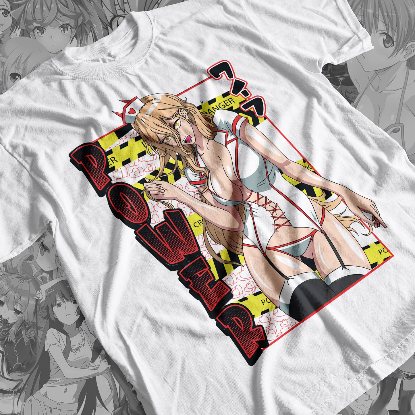 Waifu - Power Premium Anime Design, High Quality DTF Print, 100% Cotton Shirt