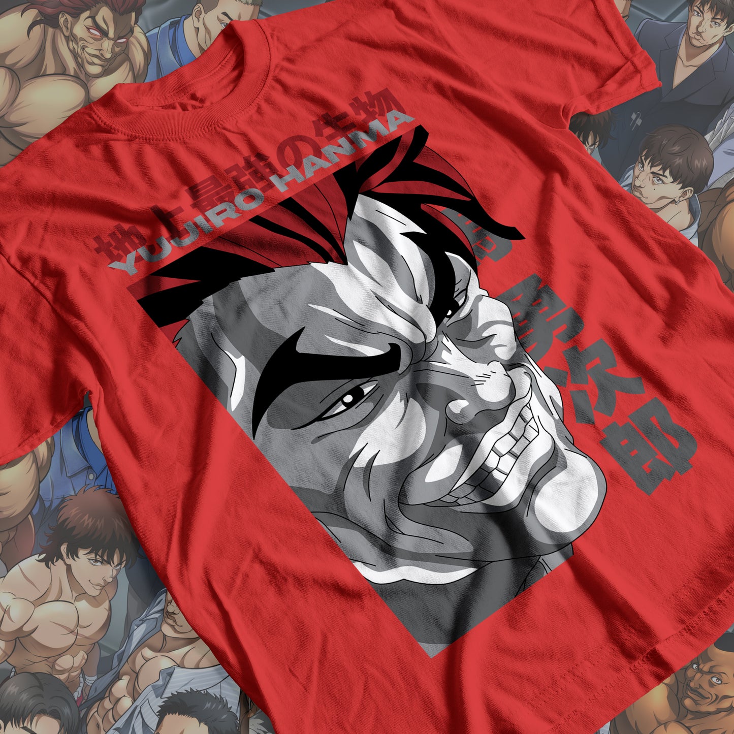 Baki the Grappler - Yujiro Hanma 02 Premium Anime Design, High Quality DTF Print, 100% Cotton Shirt