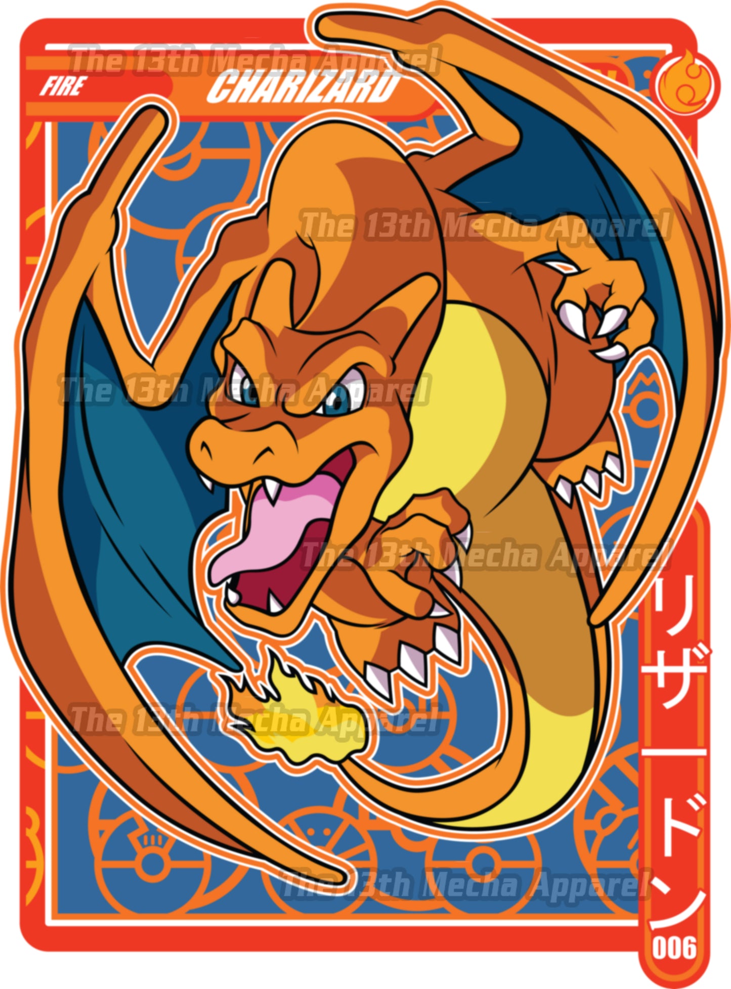 Pokemon - Charizard 01 Premium Anime Design, High Quality DTF Print, 100% Cotton Shirt
