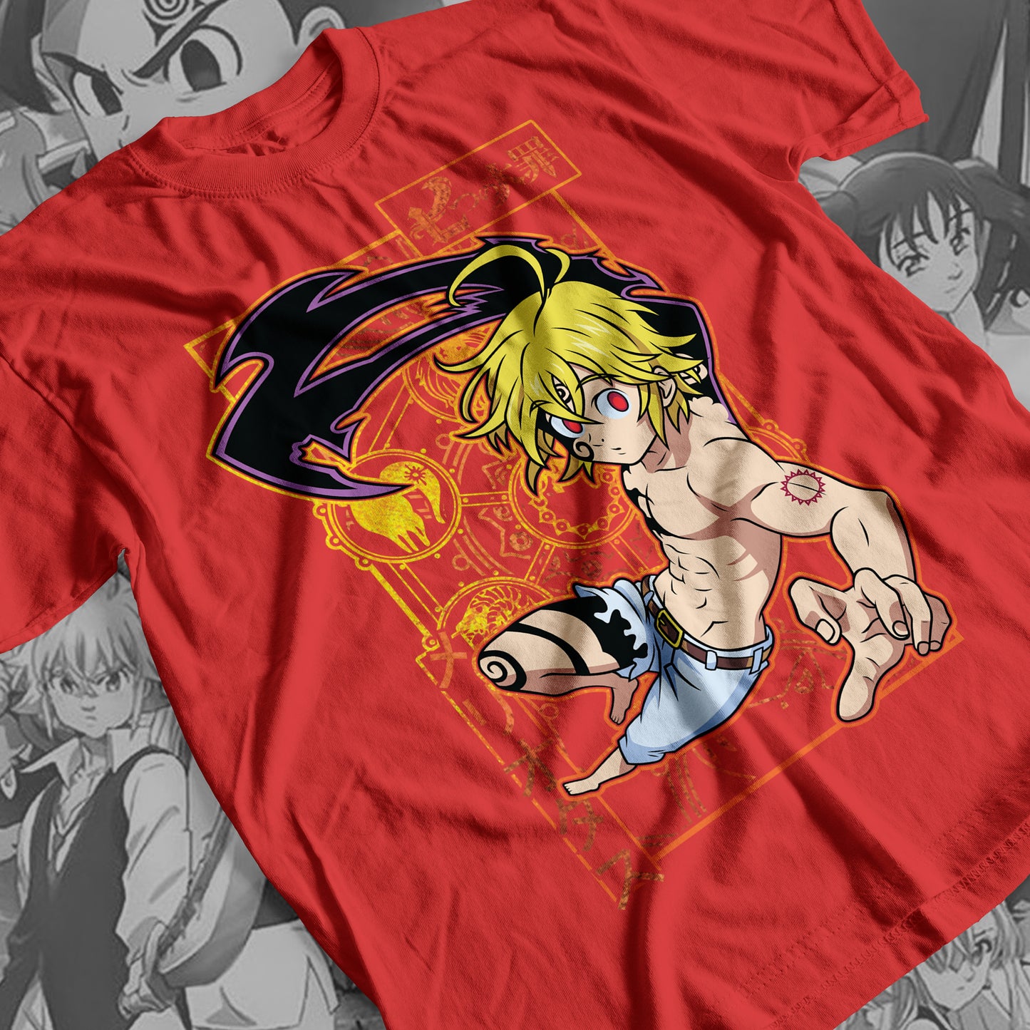 7 Deadly Sins Dragon Sin of Wrath - Meliodas 01 Premium Anime Design, High Quality DTF Print, 100% Cotton Shirt