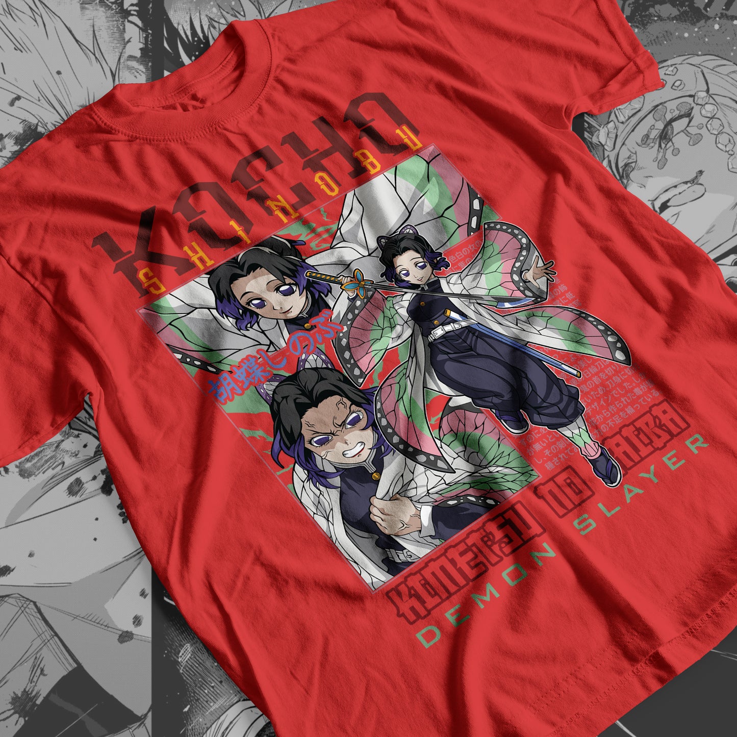 Demon Slayer - Shinobu Kocho 01 Premium Anime Design, High Quality DTF Print, 100% Cotton Shirt