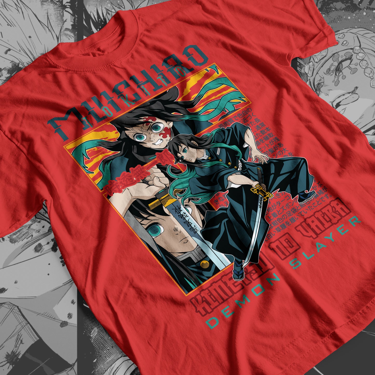 Demon Slayer - Muichiro Tokito 02 Premium Anime Design, High Quality DTF Print, 100% Cotton Shirt