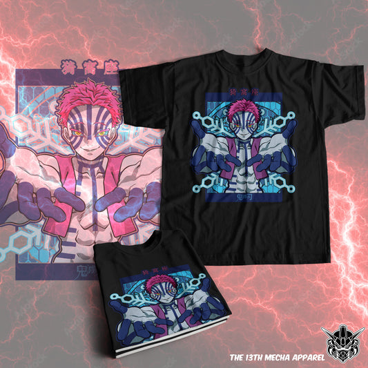 Demon Slayer - Akaza 05  Premium Anime Design, High Quality DTF Print, 100% Cotton Shirt