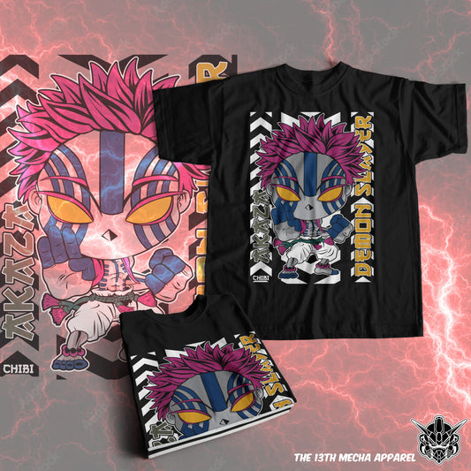 Demon Slayer - Akaza 03 Premium Anime Design, High Quality DTF Print, 100% Cotton Shirt