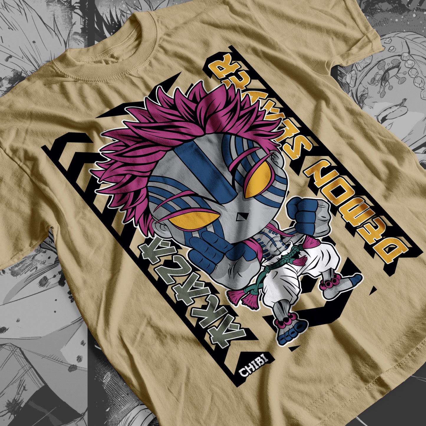 Demon Slayer - Akaza 03 Premium Anime Design, High Quality DTF Print, 100% Cotton Shirt