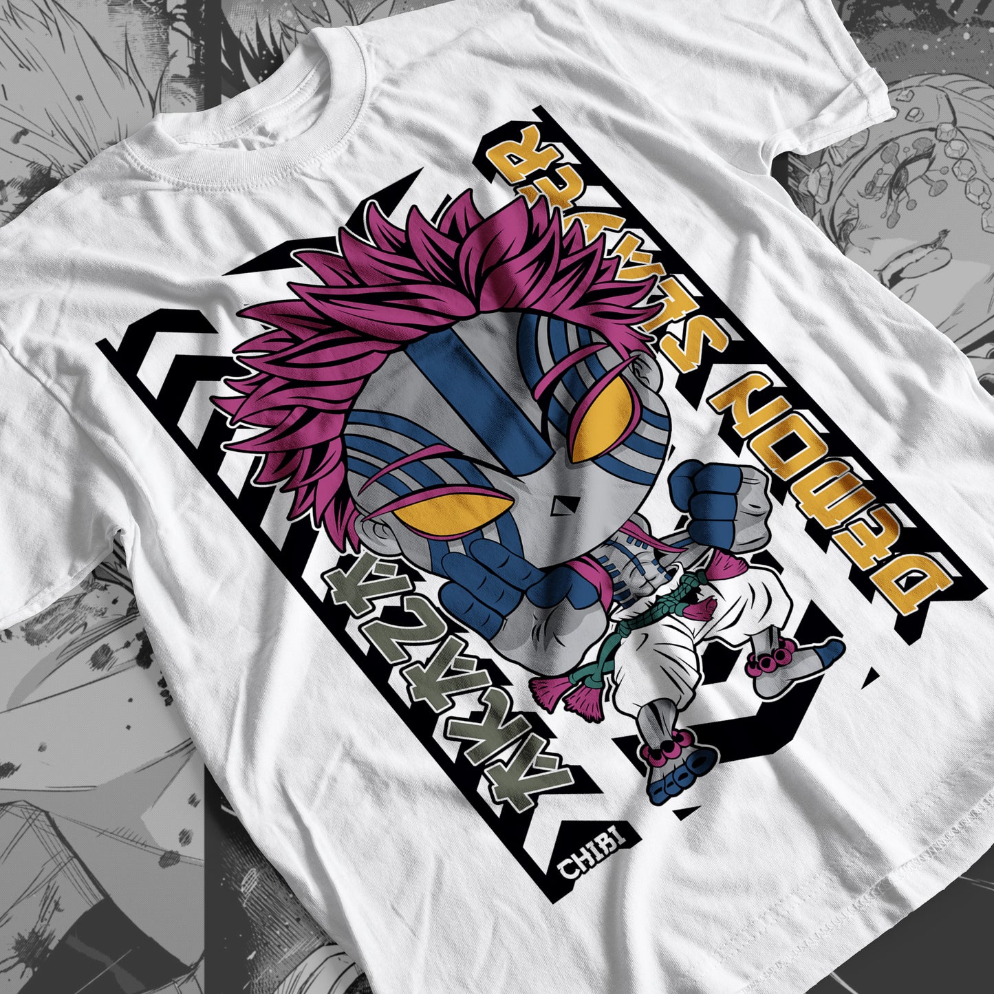 Demon Slayer - Akaza 03 Premium Anime Design, High Quality DTF Print, 100% Cotton Shirt